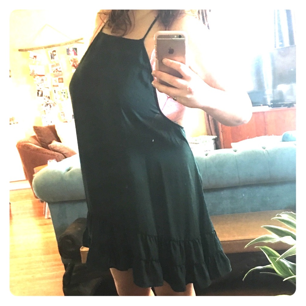 Free People green racerback dress size large